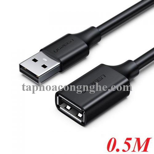 Ugreen 10313 0.5M màu Đen Cáp tín hiệu nối dài USB 2.0 lõi thuần đồng US103 30010313